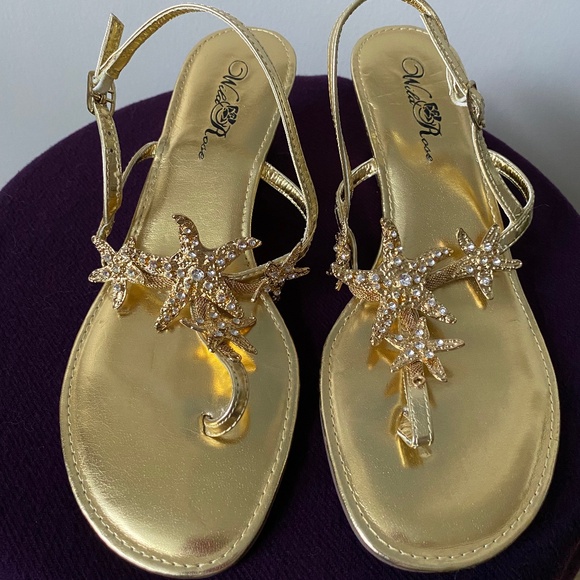 Gold    Wild Rose   Sandals - Picture 1 of 8